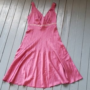 Gorgeous dusty rose silk dress.
